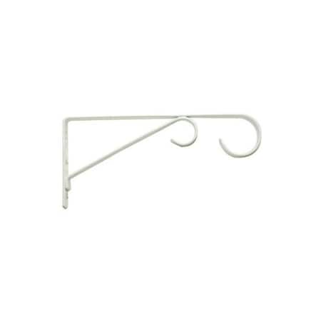 Dare2Decor 9 in. Powder-Coated Steel Hanging Plant Bracket White DA3861751